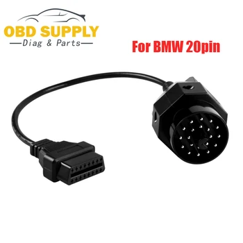

2018 Qualited OBD ODB2 For BMW 20pin OBD II Adapter For BMW 20 Pin To OBD2 16 PIN Female Connector E36 E39 X5 Z3 series For BMW