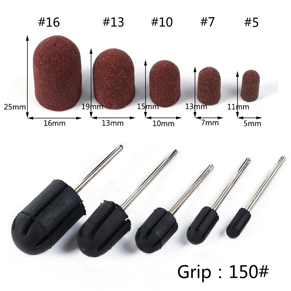 Мульти-размеры, дизайн ногтей шлифовальный колпачок резиновый набор оправки для ногтей сверла для ногтей Электрический инструмент для удаления мозолей Маникюр Педикюр LA911