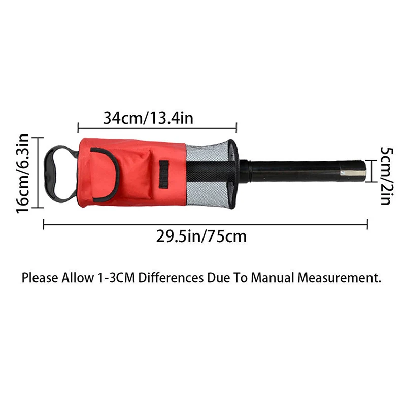 Golf Ball Retriever Zipper Pick Up Shag Bag Holder Practice Collector C55K Sale
