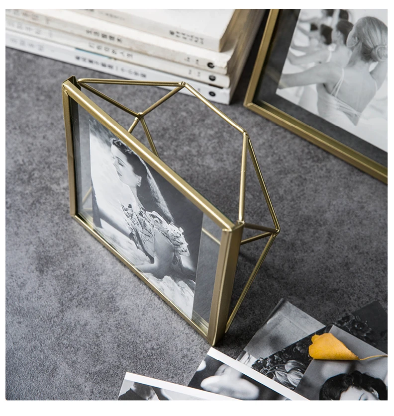 Ins скандинавские простые металлические геометрические фоторамки выпускные фото свадебные фото гостиная спальня набор