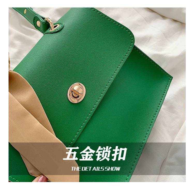 Elegant Female Ribbon Bow Flap Square bag New Quality PU Leather Women's Designer Handbag Travel Shoulder Messenger Bag