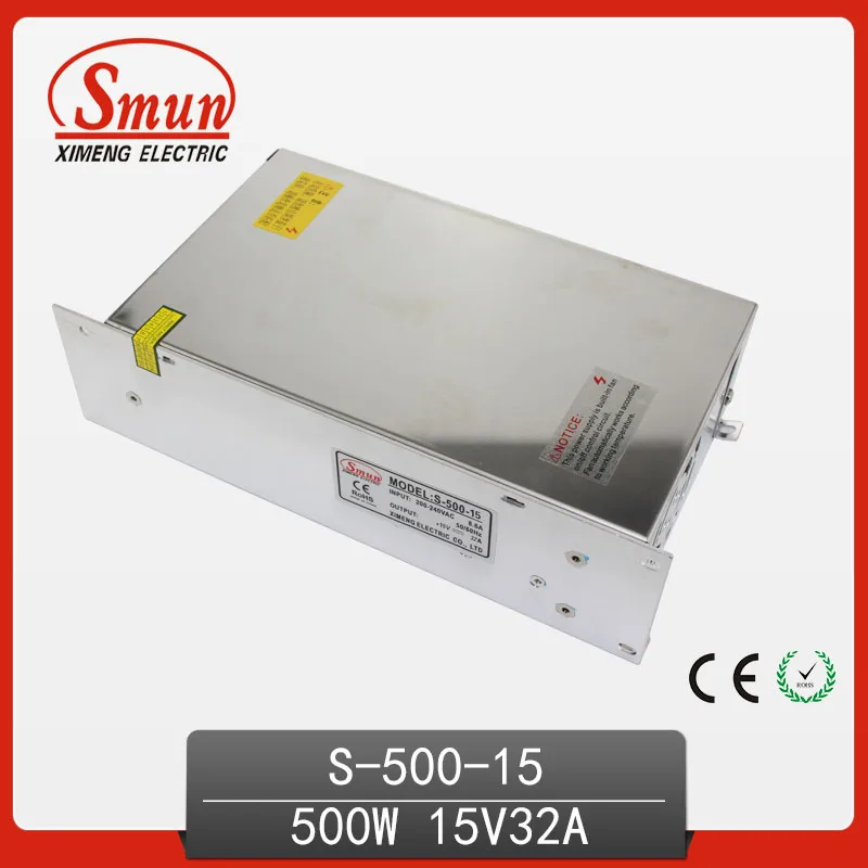SMUN S-500-15 500W 15V 32A Single Output Switching Power Supply With CE ROHS China Factory for Light | Обустройство дома
