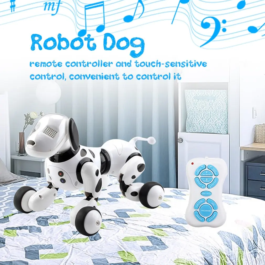 Animal de Estimação Inteligente sem Fio Presente dos Miúdos para o Aniversário Robô Eletrônico Inteligente Cachorro Brinquedo 2.4g Falando Controle Remoto Cão Mod. 109631 8 falando controle remoto presente dos miúdos para o aniversário