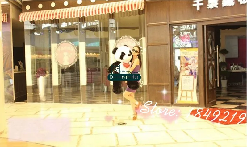 Dorimytrader Jumbo Plush Soft Animal Panda Toy Giant Stuffed Cartoon Heart Panda Doll Great Baby Gift Free Shipping DY61125 (10)