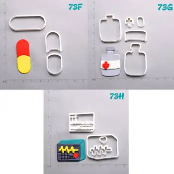 

Pils ECG Design Cookie Cutter Set Custom Made 3D Printed Fondant Cutter Cookie Molds Cake Decoration tools Kitchen Accessories