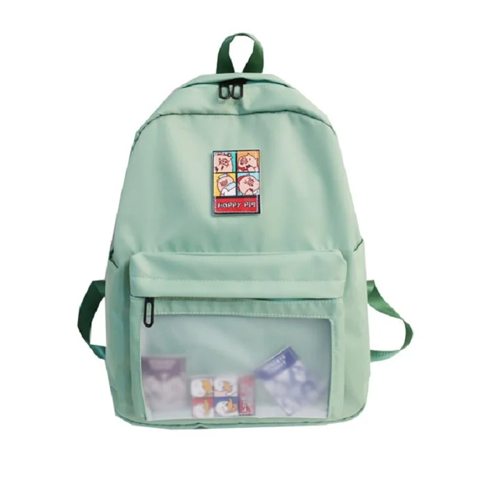 

New Fashion Cute Clear Transparent Women Backpacks PVC Student Schoolbags Teenage Girls Bag for School Bag Backbag Cartoon Totes