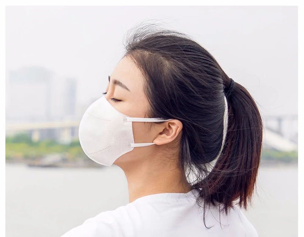 Xiomi Mijia Airpop 0,4 мм тонкая легкая воздушная маска Удобная только 2,3 г маска эластичные подвески для ушей для ежедневной пыльцы 20 шт./компл