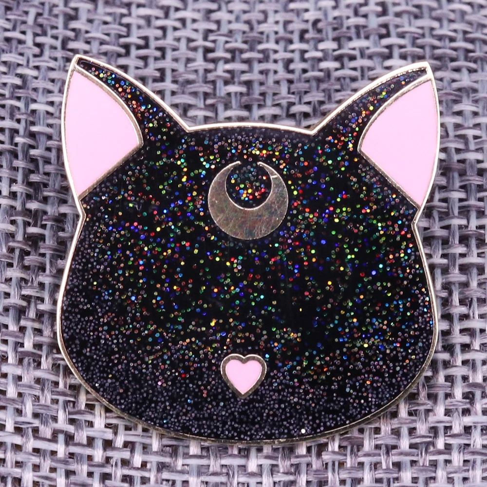 

Luna Sailormoon Cat Pin Anime Japanese brooch Christmas Gift Idea