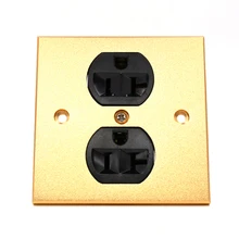 Frete grátis pure liga de Parede Power Audio AV Grau 86mm X 86mm tomada de parede Tomada De Parede com ouro