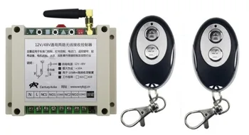 

New DC12V 24V 36V 48V 2CH RF Wireless Remote Control Switch System 2pcs ellipse shape transmitter &1 receiver Learning code