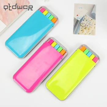 

5PCS/box Candy Case Color Highlighter Pens Fluorescent Markers for Book Stationery Office Accessories School Supplies