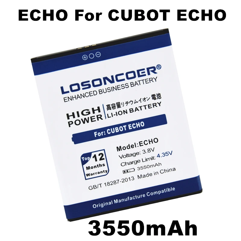 

LOSONCOER 3550mAh ECHO For CUBOT ECHO Mobile Phone Battery+Quick Arrive