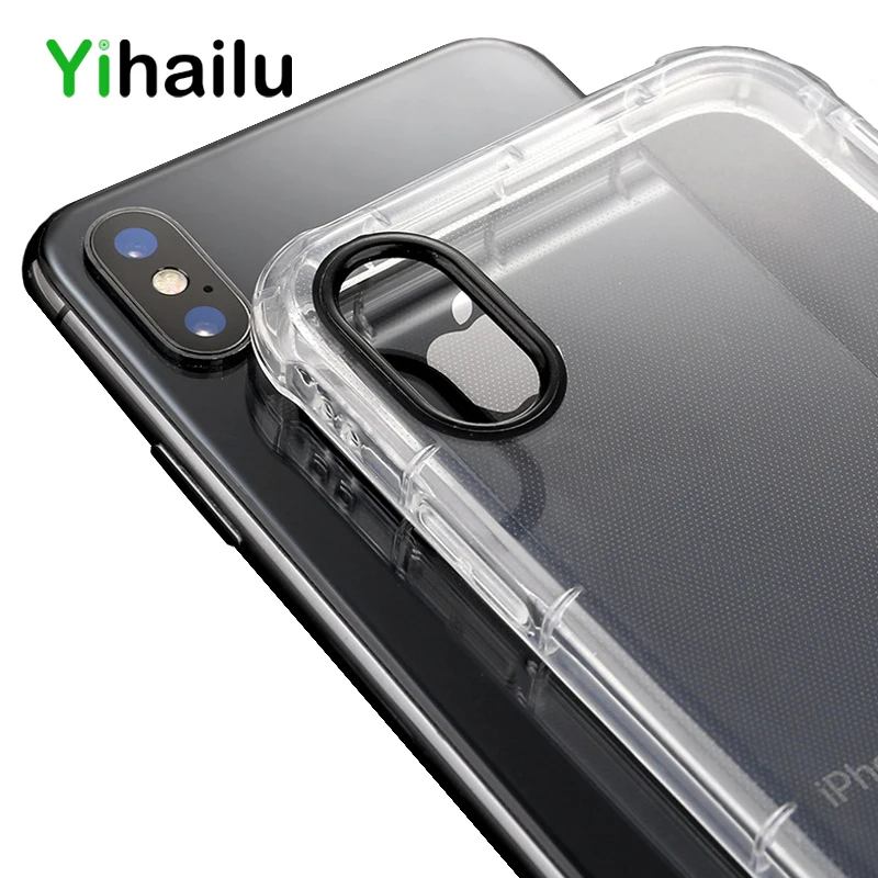 

Phone Cases For iPhone Xs Max iPhone Xs 7 8 Case Soft Silicone TPU Airbag Shockproof Transparent Back Cover For iPhone Xr 7 Plus