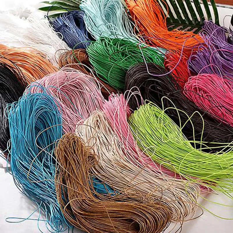 

80 Yard/lot 1mm Cotton Waxed Cord Thread Multi Colors Braided Shamballa Beading Cord String Fit DIY Bracelets Jewelry Making