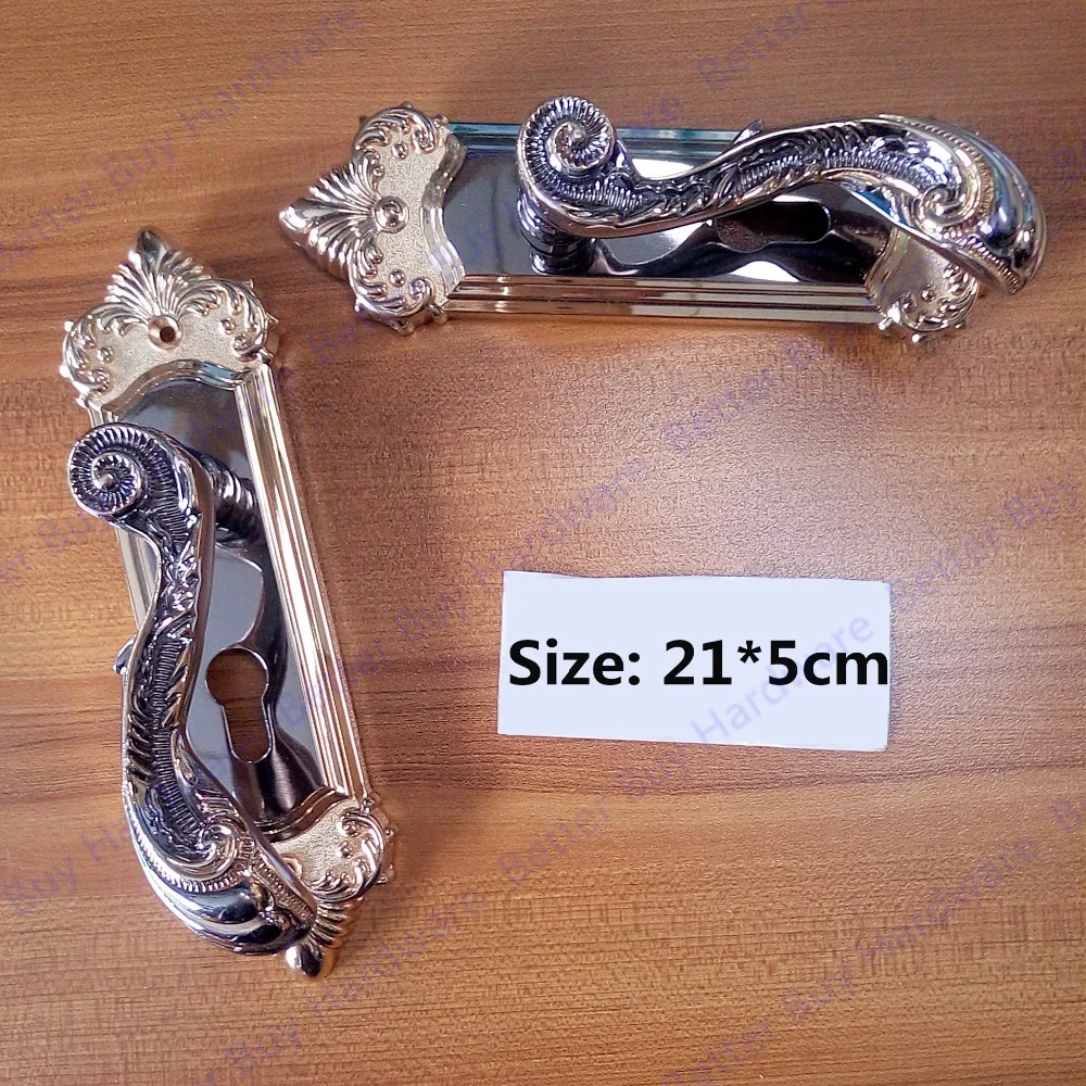 

567329-G Dark Golden Color Zinc alloy antique style golden door lock door security safe lock with handle