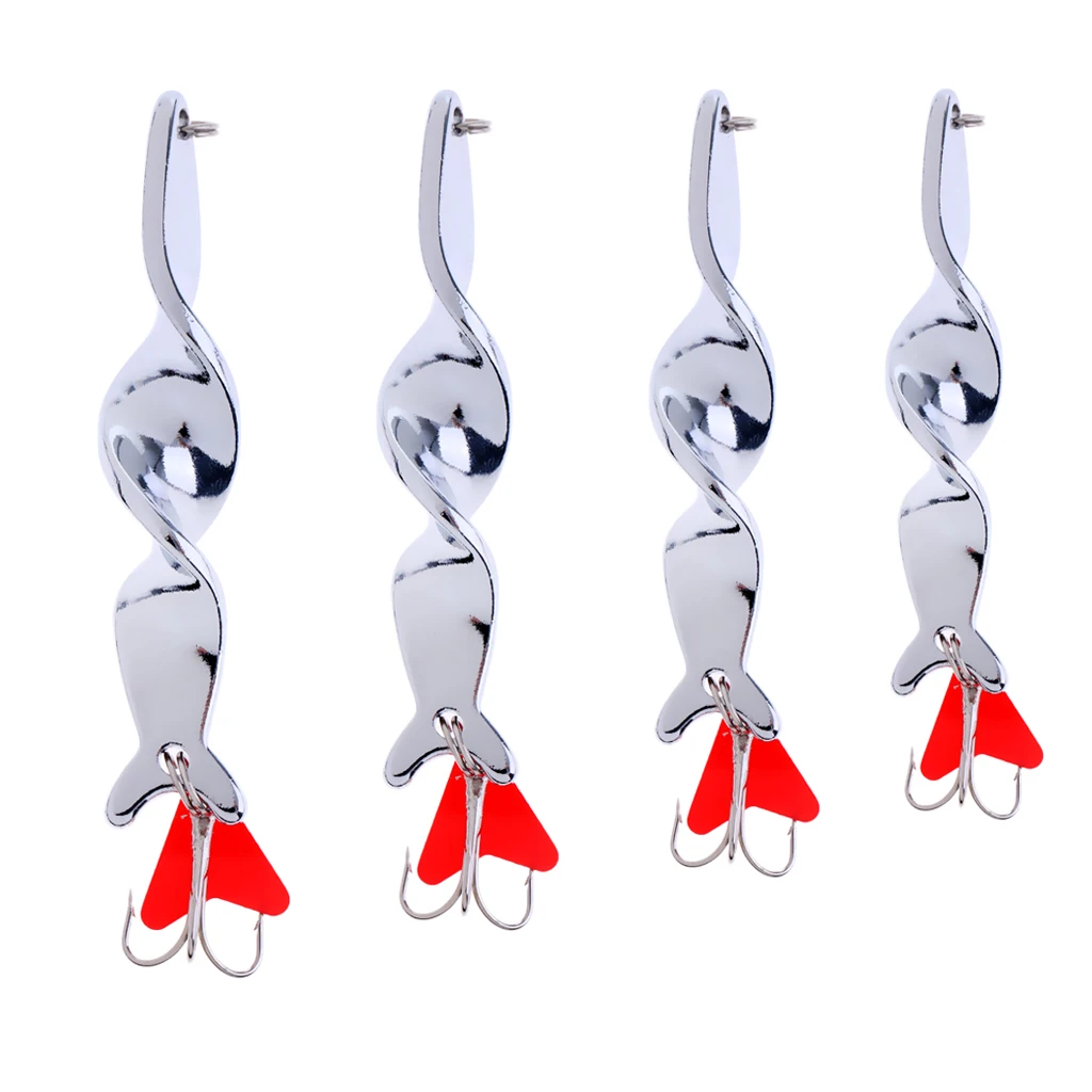

Fishing Bait Fish Sequins Lure Hook Twist Red Heart Spoon Crankbaits Twist Spinner Lure Twist Baits Metal Spoons