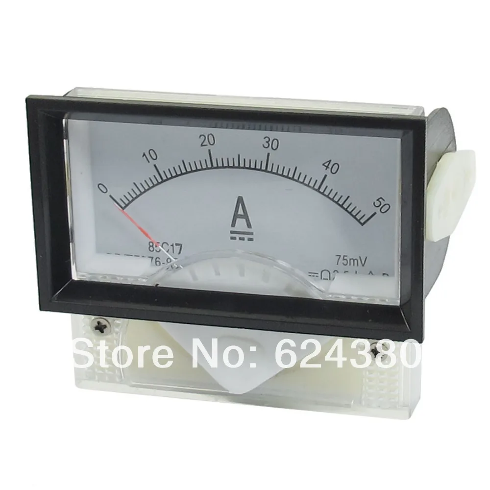 

DC 0-50A/75mv 50A Analog Ammeter Panel AMP Current Meter 85C17 Gauge