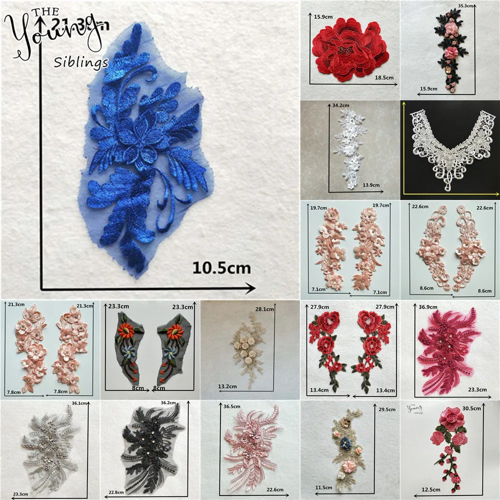 

Popular style Flower Pattern Collar Embroidery Fabric Lace Neckline DIY Sewing Dress Decals Decorative Clothing Accessories
