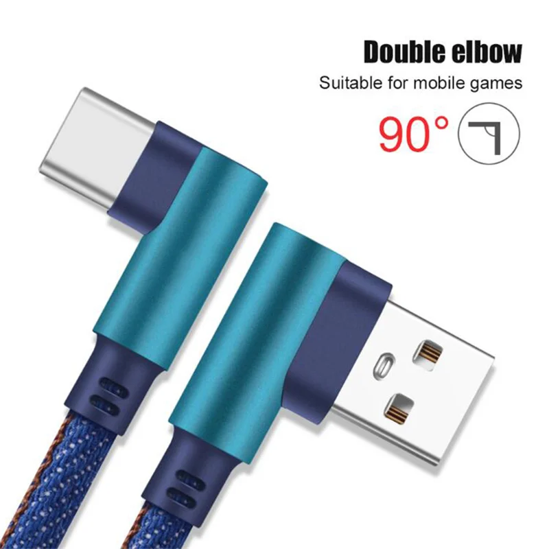 

Denim Type-C USB-C Cable Fast Charging Data Cable For Xiaomi Mi9 Mi8 Mi6 Micro USB Line For Samsung S9 S8 S7 A7 SUB Charge Cable