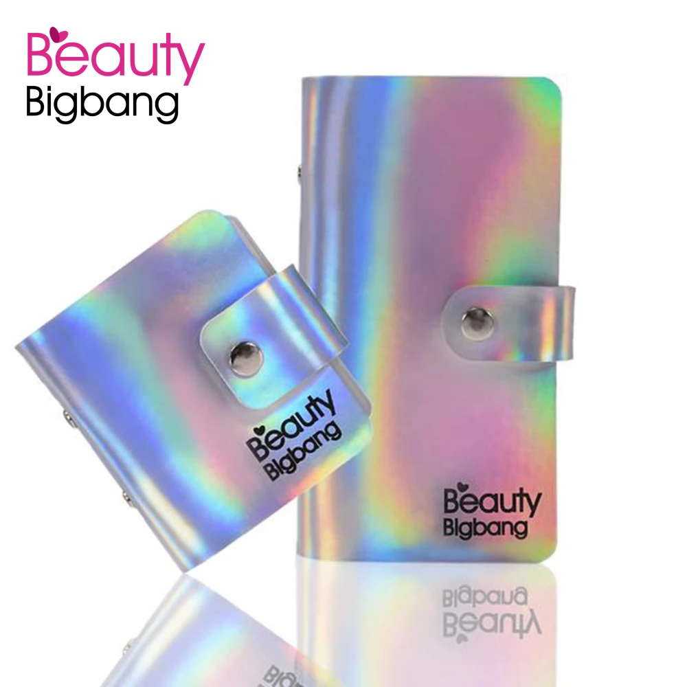 

BEAUTYBIGBANG 2Pcs Unicorn Rainbow Square & Rectangular Nail Stamping Plate Holder Case Bag