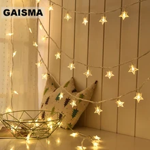 10 м 100 Лампочки звезда светодиодный декоративная светящаяся гирлянда Рождественская гирлянда сказочные огни для свадебной вечеринки праздничный Декор наружное освещение