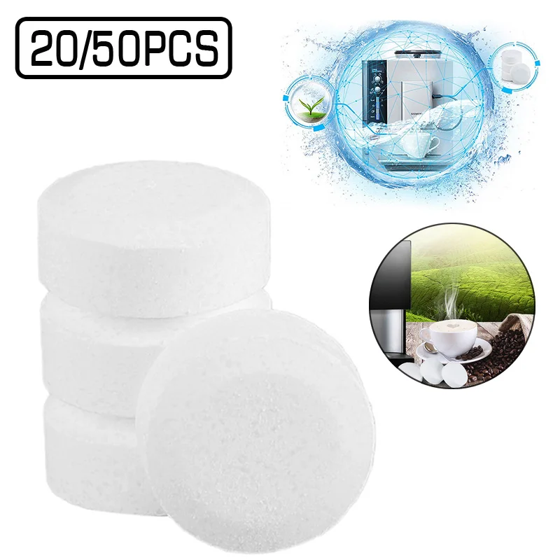 

20/50pcs Water Multifunctional Effervescent tablet Spray Cleaner Glass Concentrated Coffee Machine Pipe Cleaning Dirt Stains