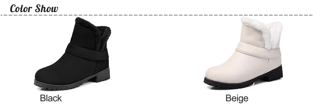 Sgesvier/удобная женская обувь без шнуровки, большие размеры 33-48 женские зимние теплые плюшевые ботинки теплые женские ботильоны на меху