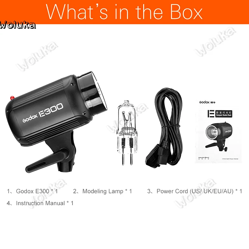 Godox-E300-Photography-Studio-Strobe-Photo-Flash-with-wireless-control-300W-Studio-Light-port-For-shoot