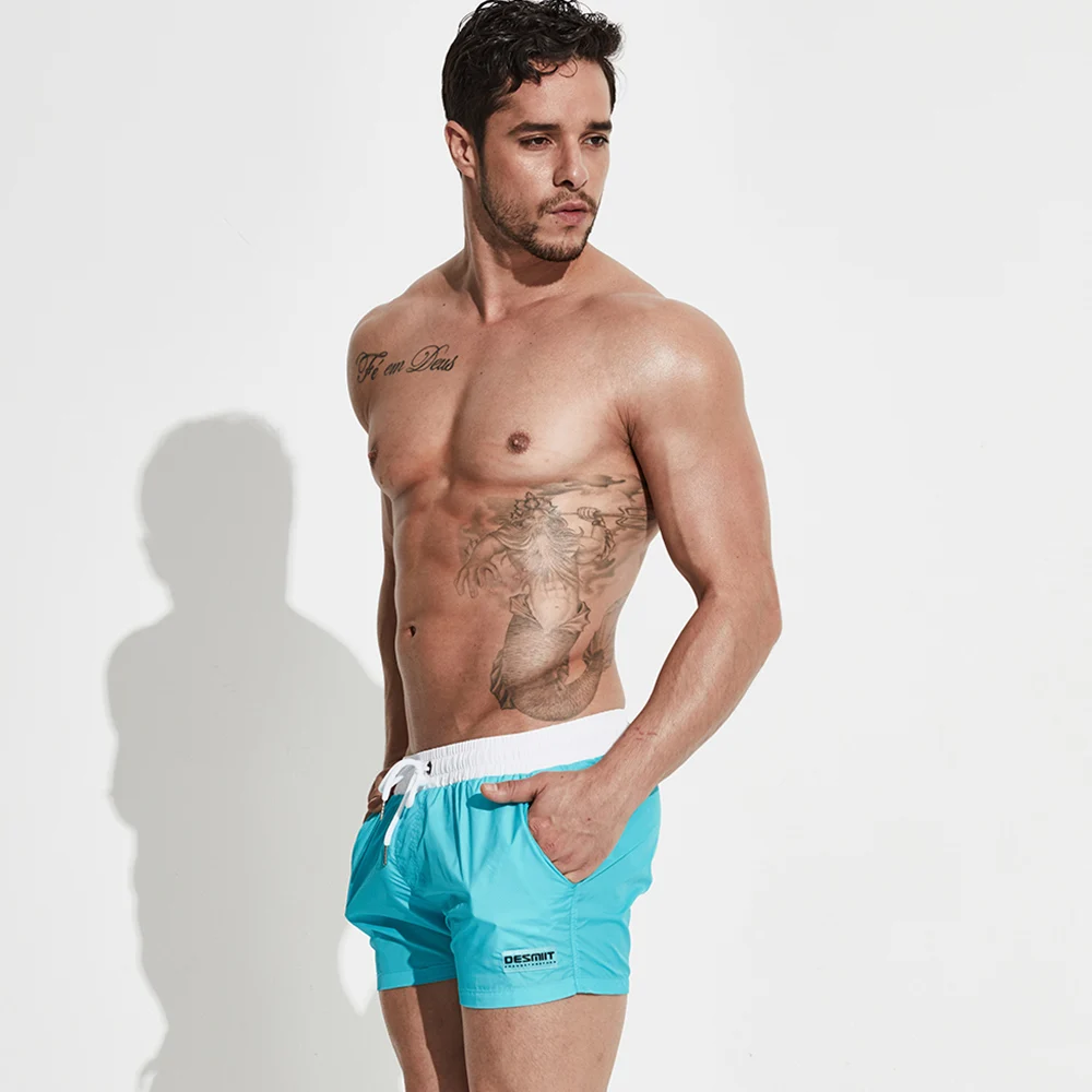 Desmiit Men's Swimming Shorts Summer Beach Boardshorts  (45)