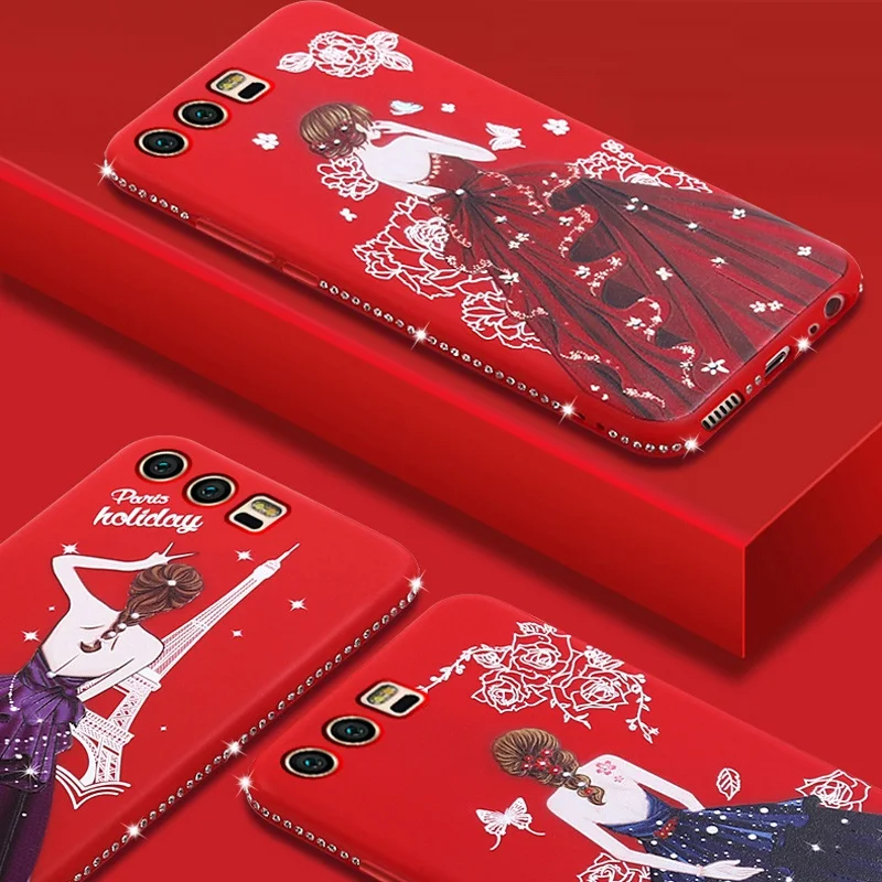 Heyjingles чехол для Huawei P10 Защитный Мягкий протектор юбка девушка Милая Блеск