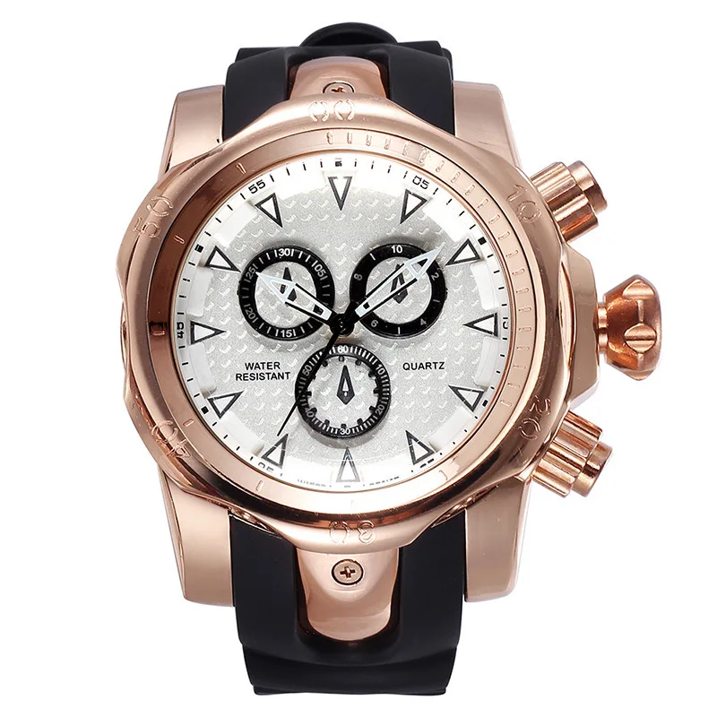 Роскошные золотые мужские кварцевые часы для мужчин, водонепроницаемые наручные часы в стиле милитари, Лидирующий бренд, мужские наручные часы Relogio Dourado Masculino