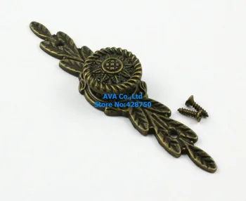 

20 Pieces Antique Brass Furniture Handle Cabinet Knob Jewelry Box Handle Knob Drawer Pull / 85x18mm