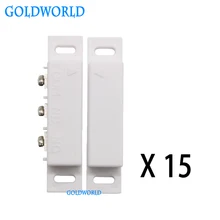 15 шт./лот дверной переключатель Проводной магнитный дверной/оконный контакт для системы сигнализации W N.O/N.C выход MC-31B