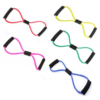 

LGFM-Resistance Band Tube Fitness Muscle Workout Exercise Yoga Cord Elastic 8 Type