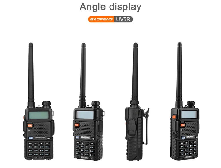 Рация Baofeng UV5R Ham двухстороннее радио Walkie Talkie двухдиапазонный трансивер (черный)