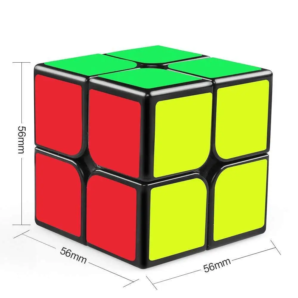 Qiyi Qidi 2x2 скоростной куб магический куб 2x2x2 3D головоломка твист игрушка для детей черный Профессиональный ультра-Гладкий безопасный ABS 1 шт. 50 мм