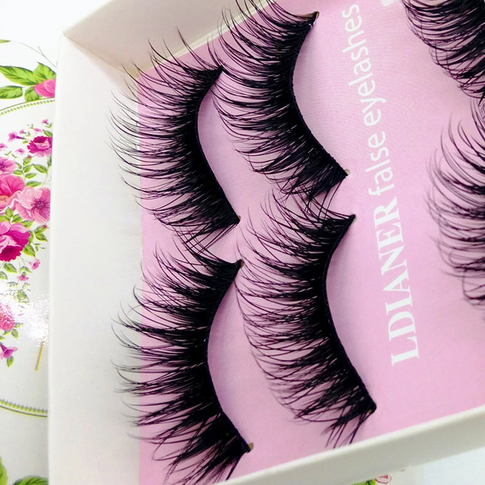 

Clearance 5Pairs False Eyelashes 3D Lashes Eyelash Extension Natural Thick Volume Facus Cilios Posticos Makeup Fake Eyelashes