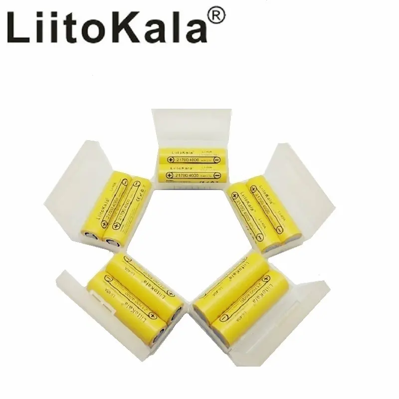 2 шт. LiitoKala Lii-40A 21700 4000 мА/ч, 40A Перезаряжаемые Батарея подходит Капо