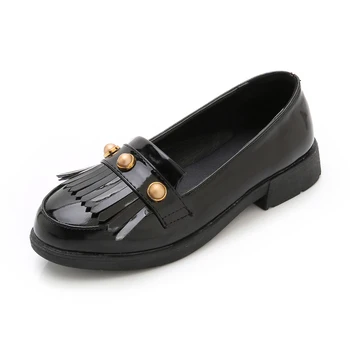 

Bekamille Kid Shoes Children Girls Baby Child Shoes Single Leather Shoes Pearl Tassel Wear Resistant Waterproof Casual