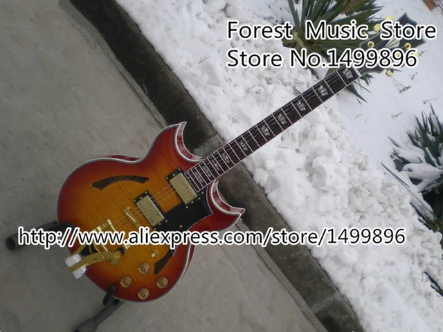 Best price at $333 Cheap Wholesale & Retails ES Classical Johnny A Signature Jazz Electric Guitar With Golden Bigsby Hollow Body From China Factory