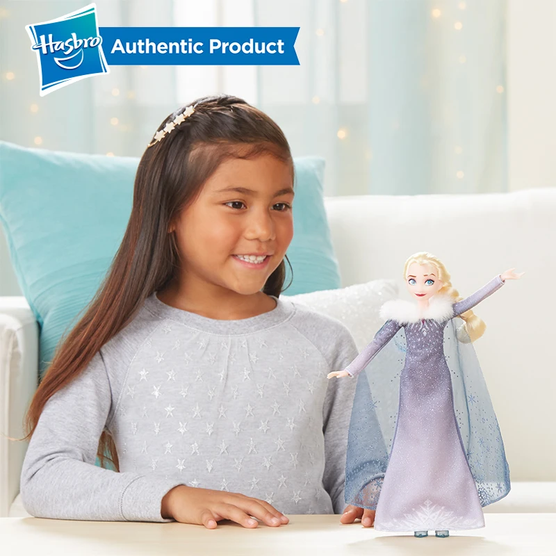 Hasbro Дисней замороженная музыкальная Эльза подарок на день рождения замороженные игрушки девочка ребенок игрушка кукла Коллекция Модель Ccostumes Санки Приключения