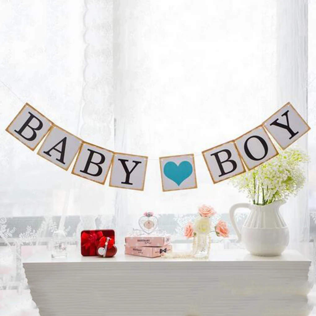 

Baby Girl Boy Letters Birthday Garland Banner String Flag Baby Shower Gift Party Photo Prop Party Bunting Decor