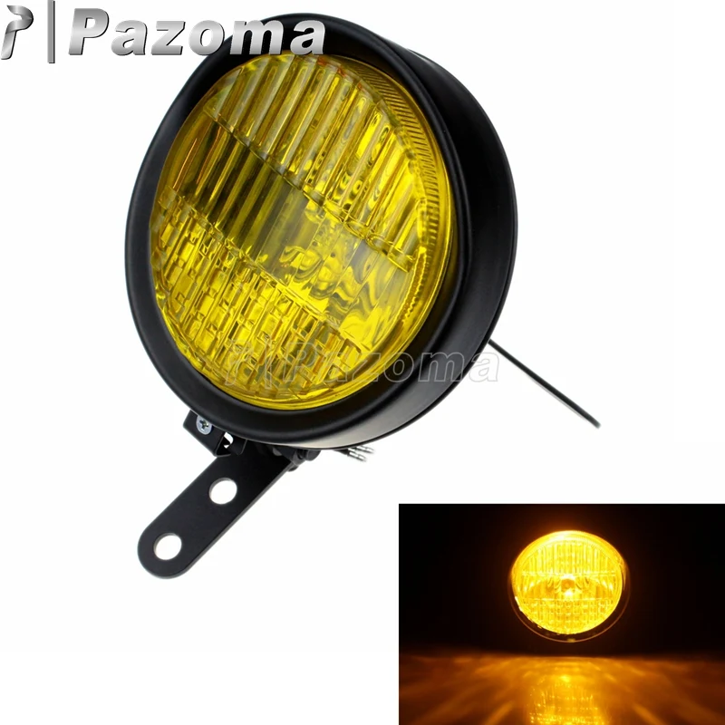 

Pazoma Black 5-3/4" Front Headlight Vintage Head Lamp with Adjustable Bracket Holder for Harley Sportster Softail Chopper