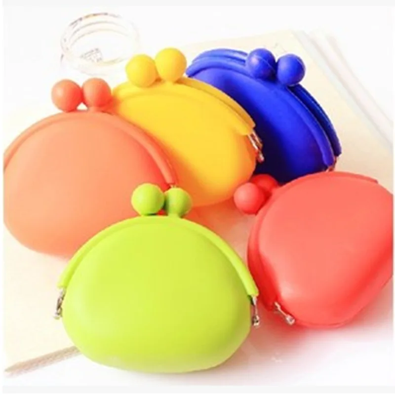 Sunsunriseuhugu Magenta Cute Candy Silicone Key Coin Tray Change Wallet Purse Bag Pouch Case