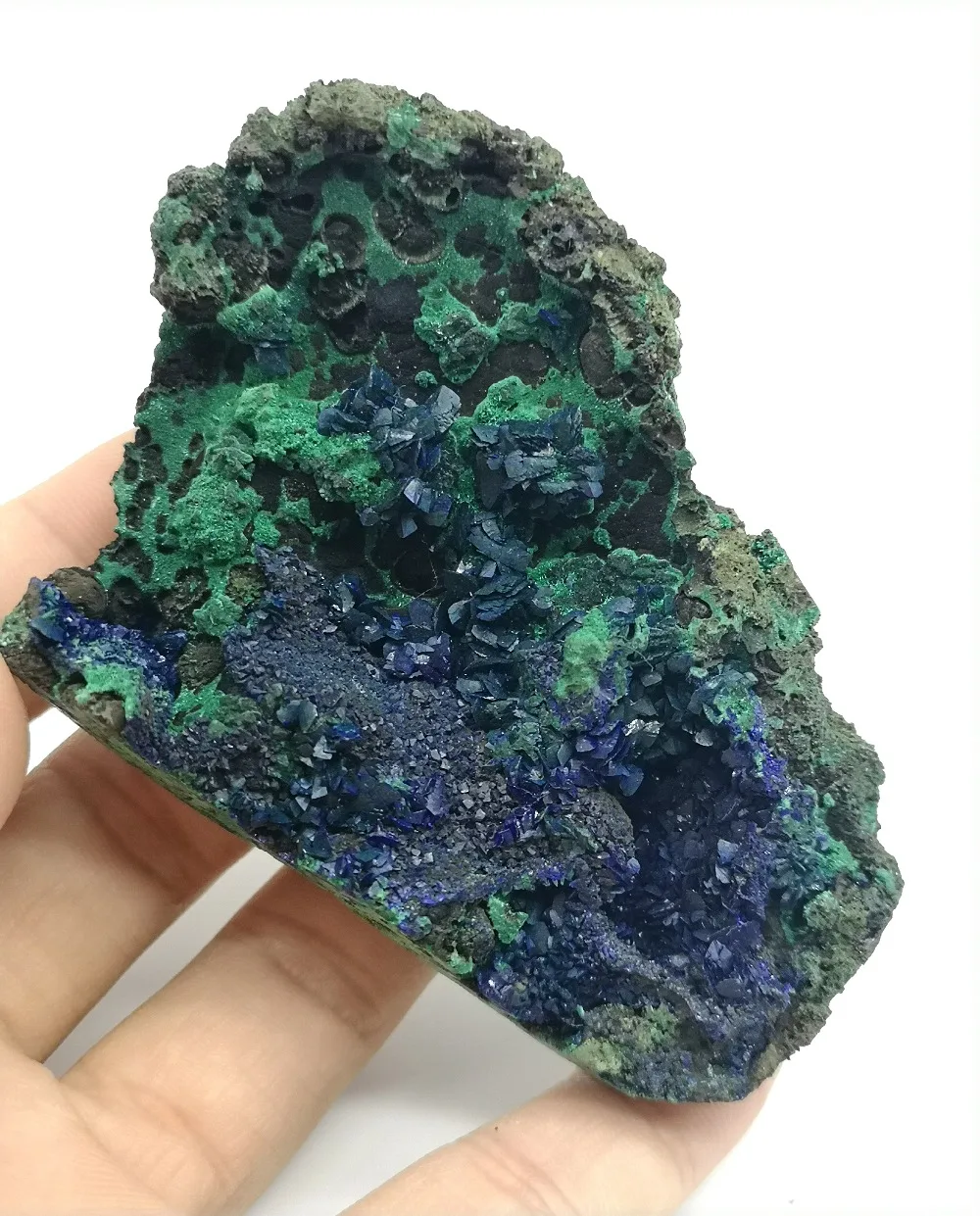 

100g Natural Azurite and malachite symbiotic mineral teaching specimen stone and crystal from China