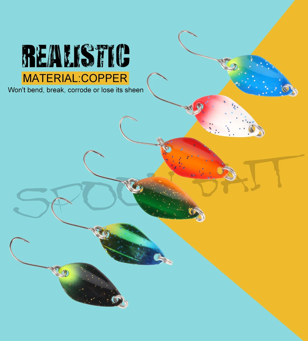 Spinpoler 4PCS 1.4g2cm 2.2g3cm Trout Fishing Spoons Lure Swim Bait Isca Artificial Trout Spoon Lure Fishing Tackle  (1)