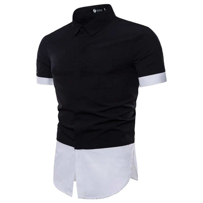 Men's short sleeved shirt 2019 summer new brand shirt fashion casual ...