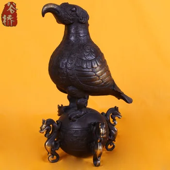 

Bronze sculpture, crafts ball eagle decoration bronze mascot decoration