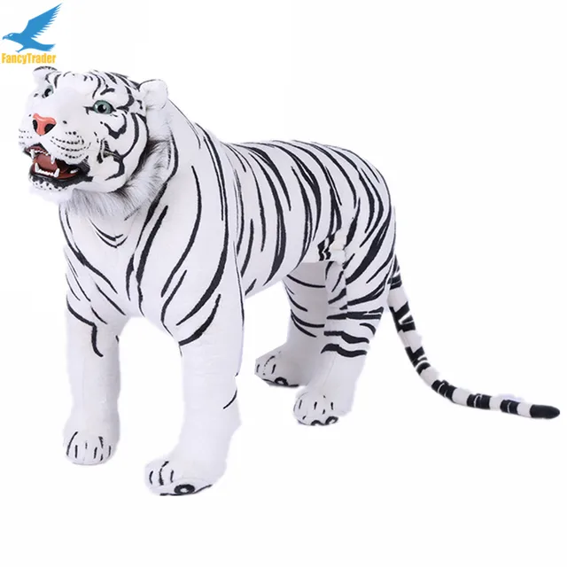 peluche tigre blanc