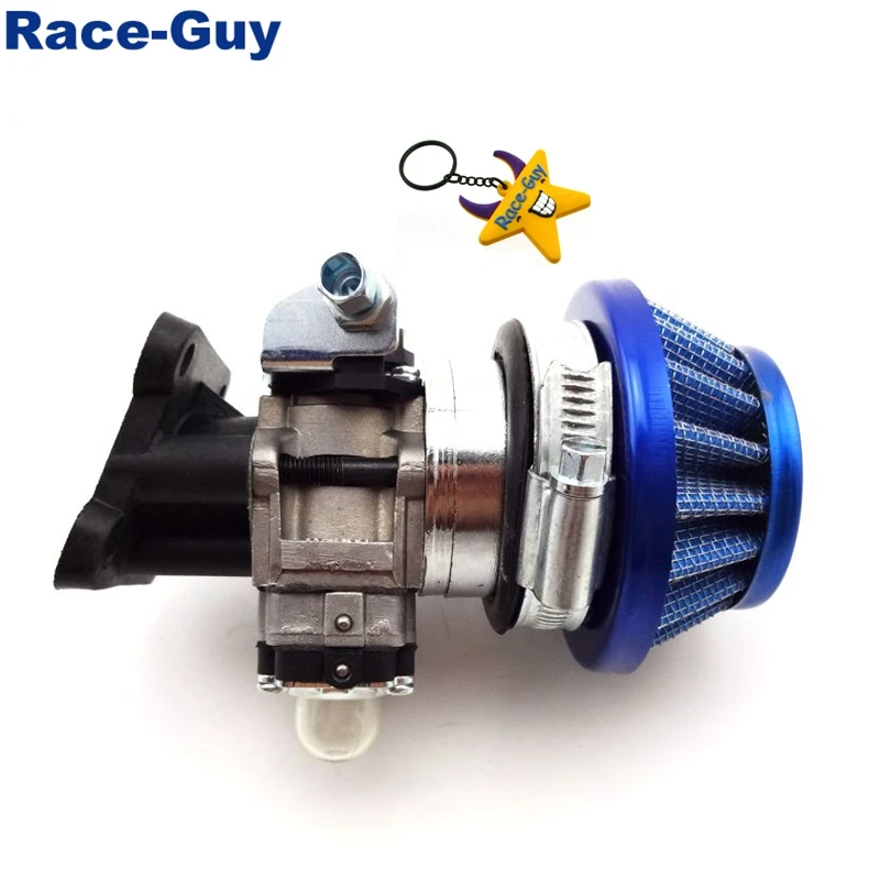 

Blue Racing Carburetor Kit Carb Air Filter Stack For 2 Stroke 47cc 49cc Mini ATV Dirt Pocket Bike